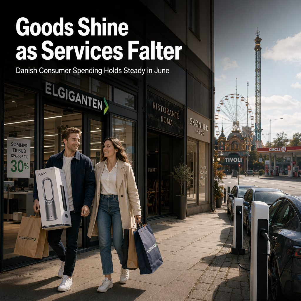 Danish Consumer Spending in June Shows Goods Strength Amid Weaker Services, Says Danske Bank