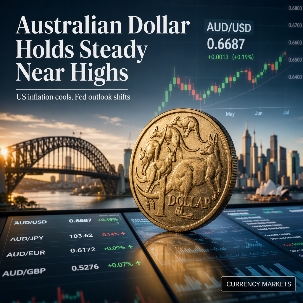 Australian Dollar Holds Steady Near Recent Highs as US Inflation Data Softens