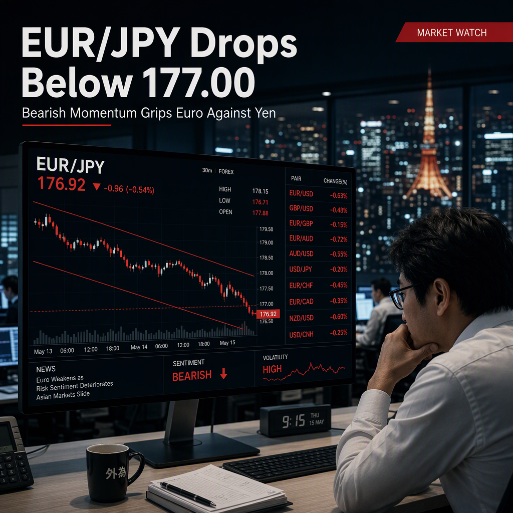 EUR/JPY Extends Losses Below 177.00 as Bearish Bias Dominates Amid Euro Weakness