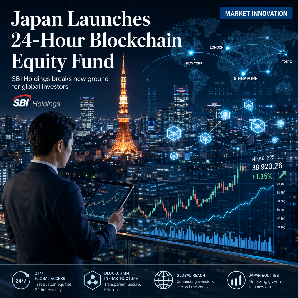 SBI Holdings Launches 24-Hour Blockchain-Based Japan Equity Fund for Global Investors