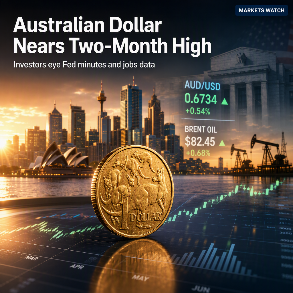 Australian Dollar Holds Near Two-Month High as Investors Await Fed Minutes and Key Data