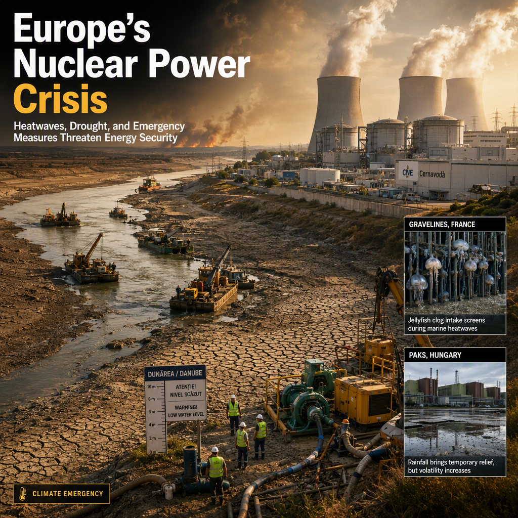 Extreme Heat and Drought Threaten Europe's Nuclear Power Supply, Prompting Emergency Measures