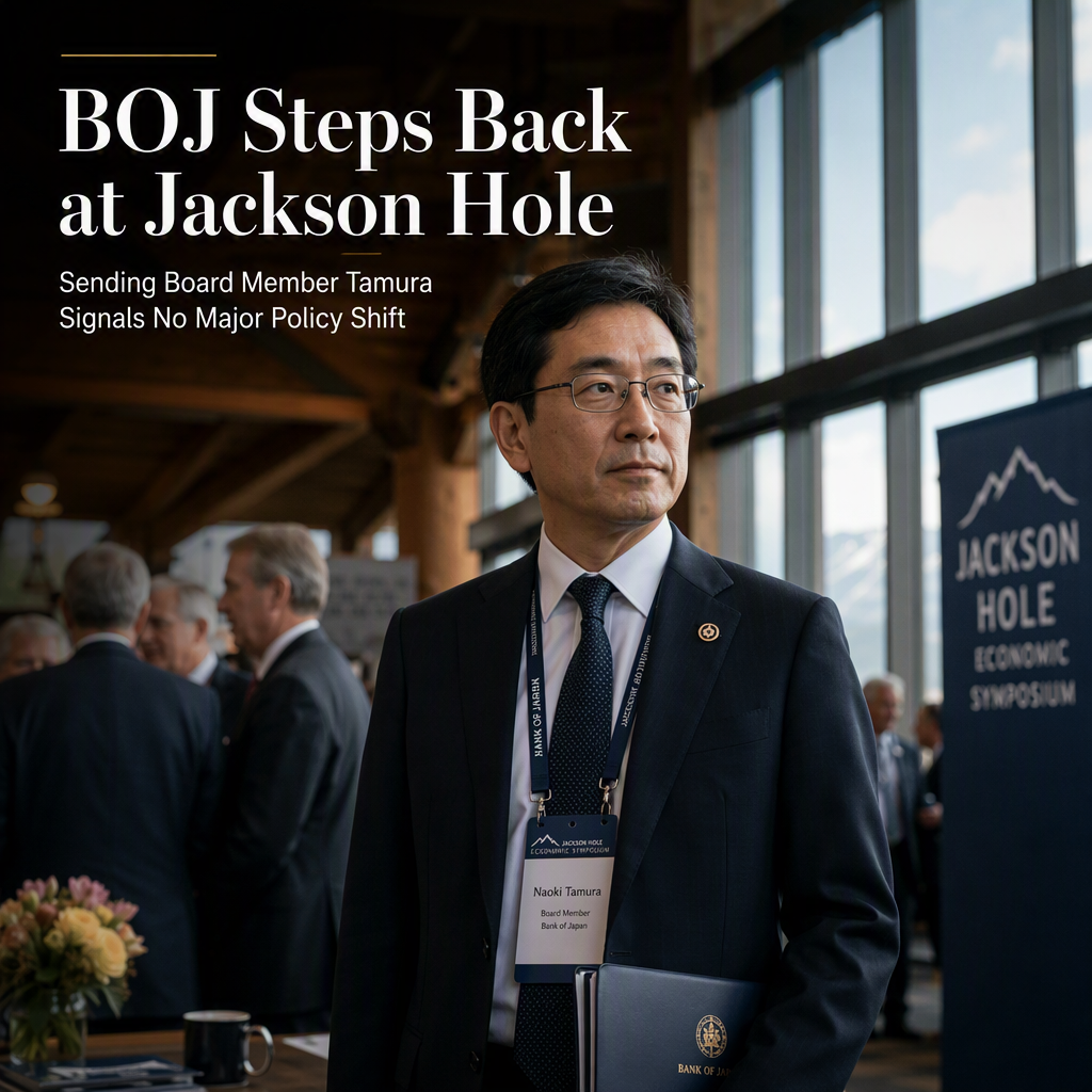 BOJ Sends Board Member Tamura to Jackson Hole, Signaling No Major Policy Statement Expected
