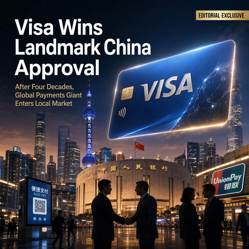Visa Secures Approval to Launch Bank Card Clearing Business in China After Four Decades