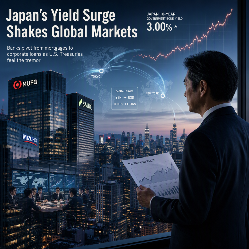 Japan’s Soaring Yields Reshape U.S. Treasury Market and Spur Japanese Banks to Shift Lending Strategies