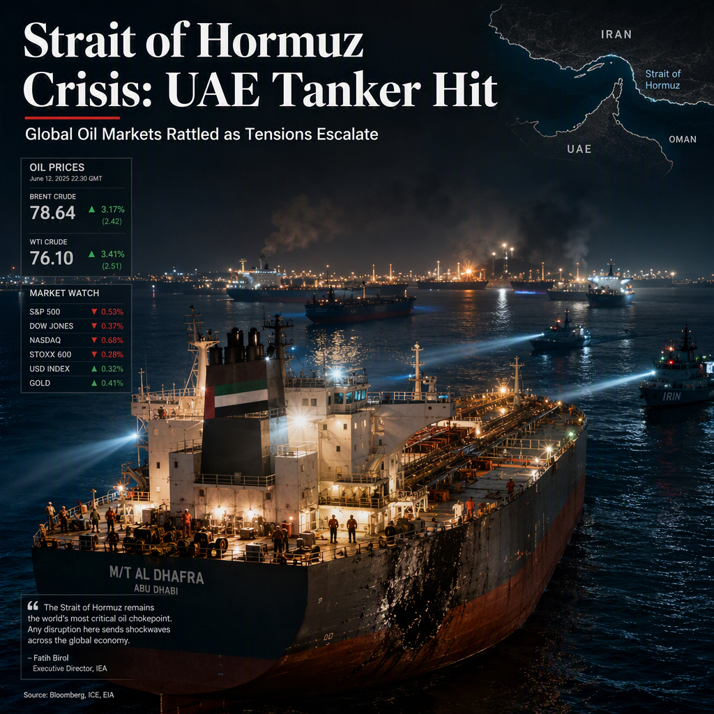 UAE Oil Tanker Targeted Amid Ongoing U.S.-Iran Tensions, Strait of Hormuz Remains Closed