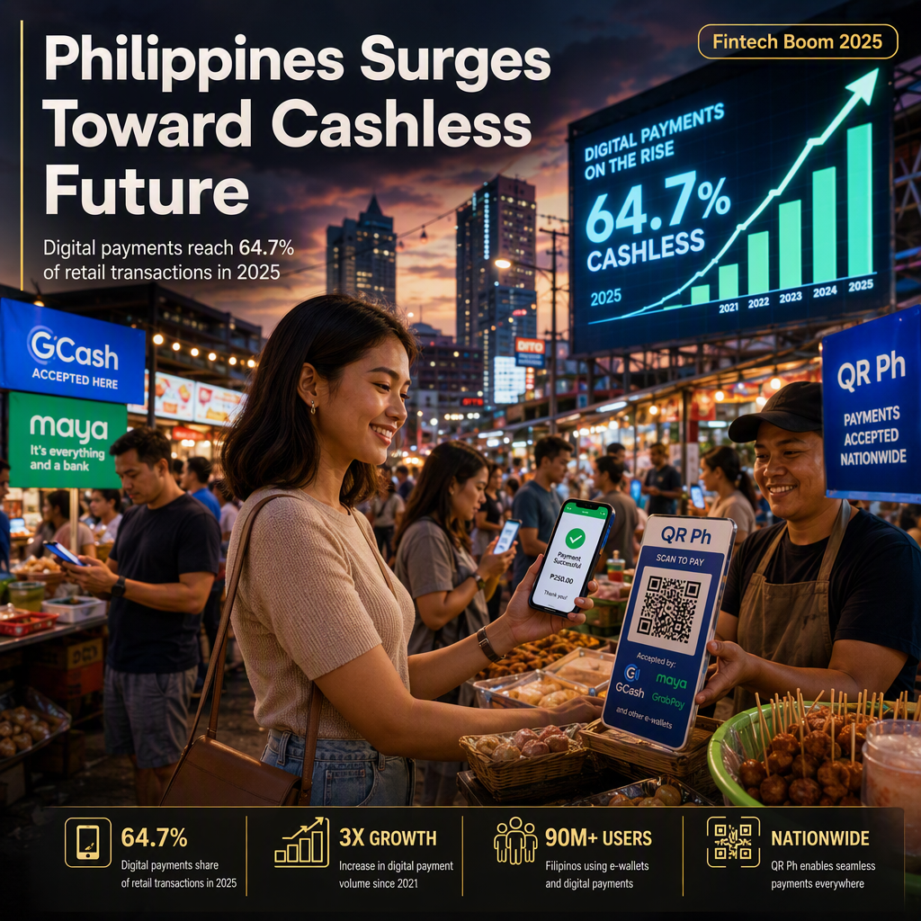 Philippines Surges Toward Cashless Economy as Digital Payments Reach 64.7% of Retail Transactions