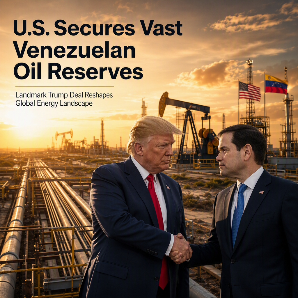 U.S. Secures Control of 65 Billion Barrels of Venezuelan Oil in Landmark Deal, Trump Announces