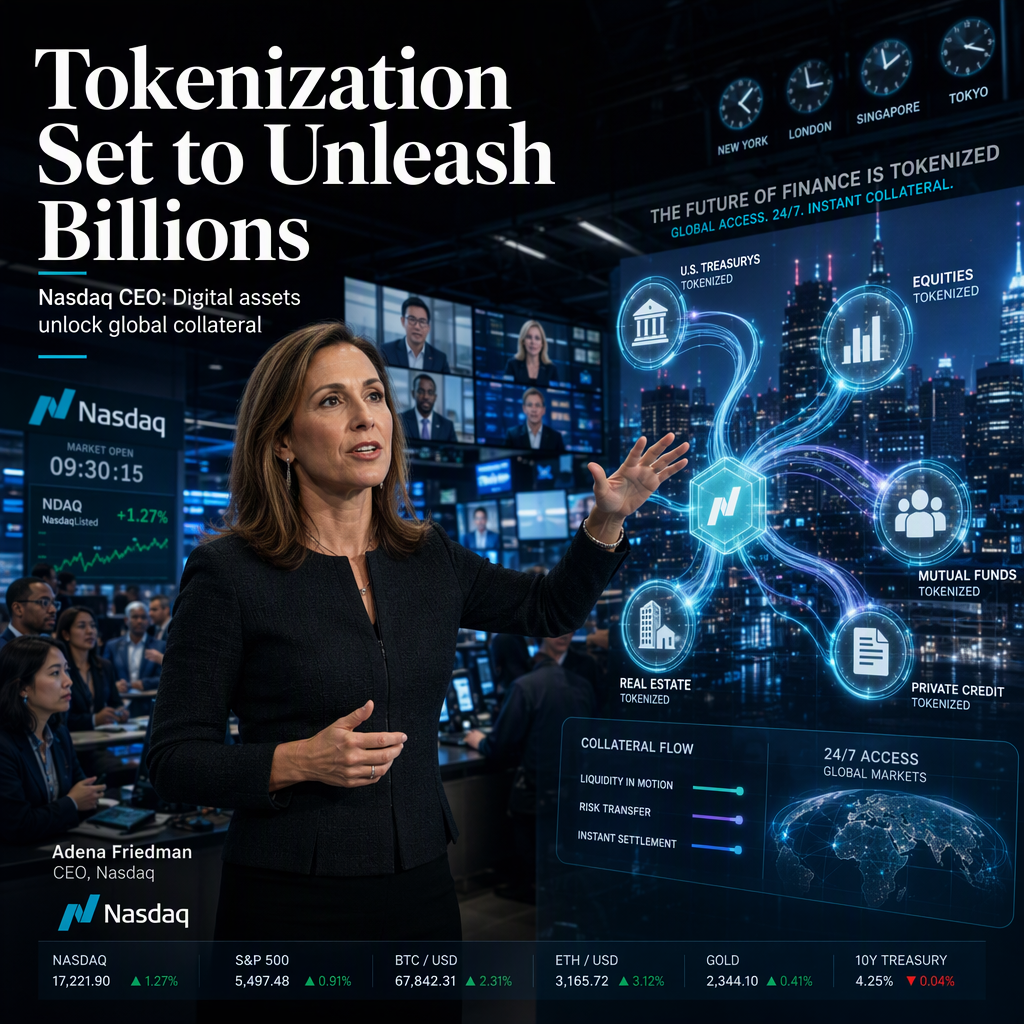 Nasdaq CEO Highlights Tokenization's Potential to Unlock Billions in Trapped Capital