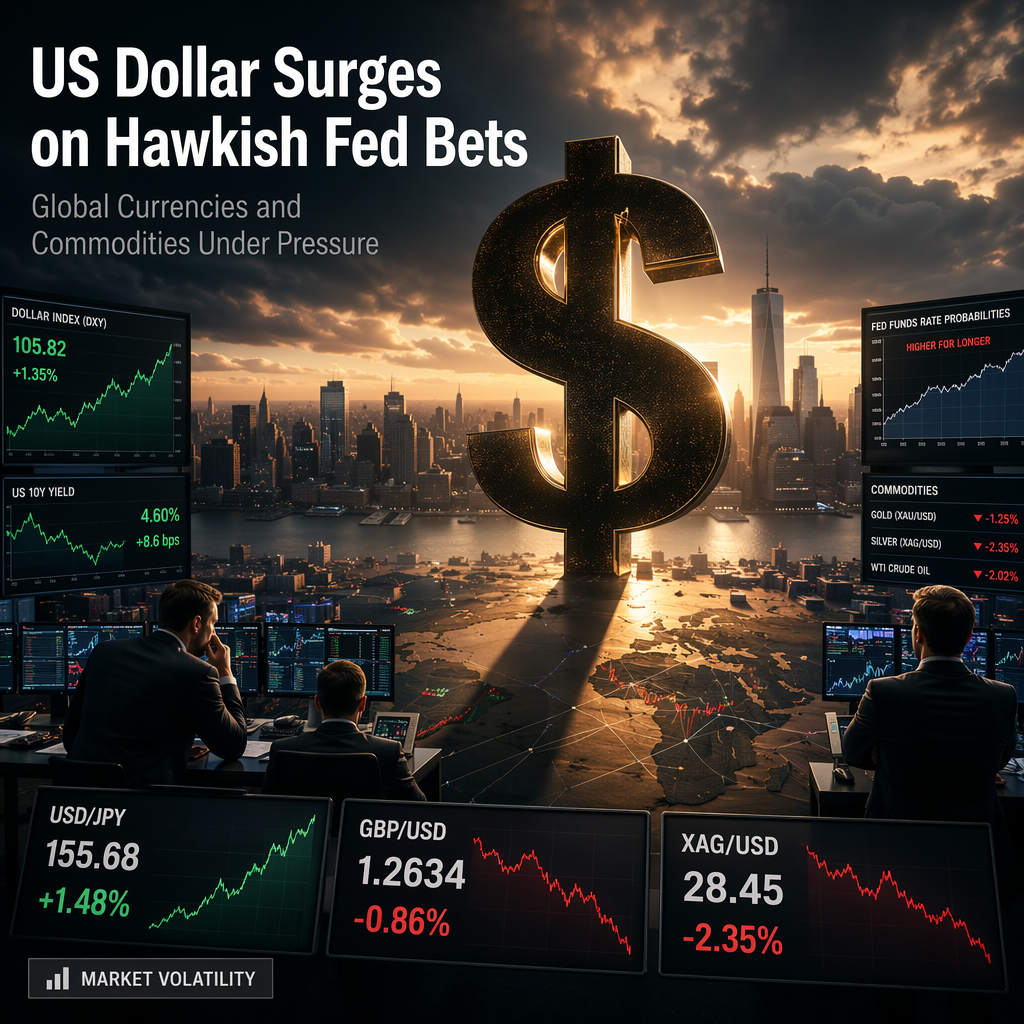 US Dollar Hits Fresh Highs as Hawkish Fed Bets Weigh on Global Currencies and Commodities