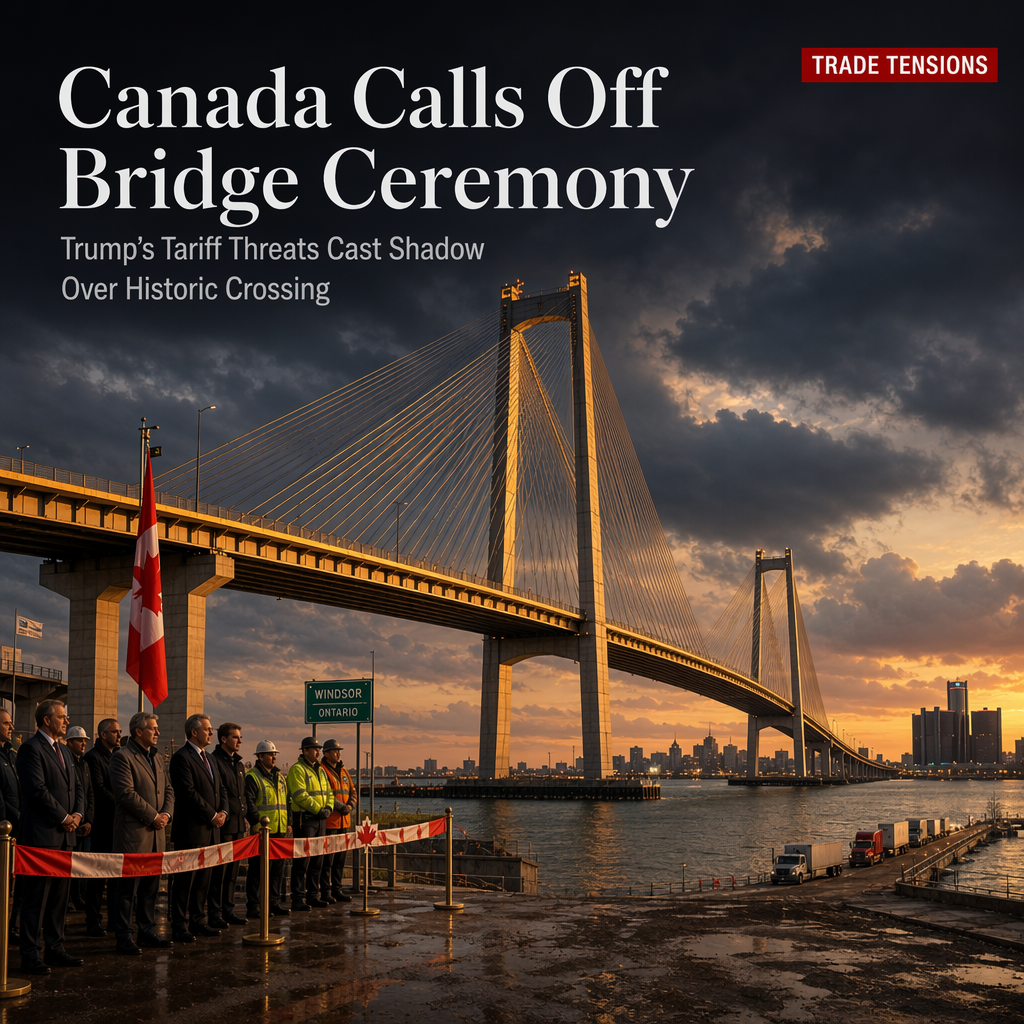 Canada Cancels Joint Gordie Howe Bridge Celebration After Trump Threatens 50% Tariffs