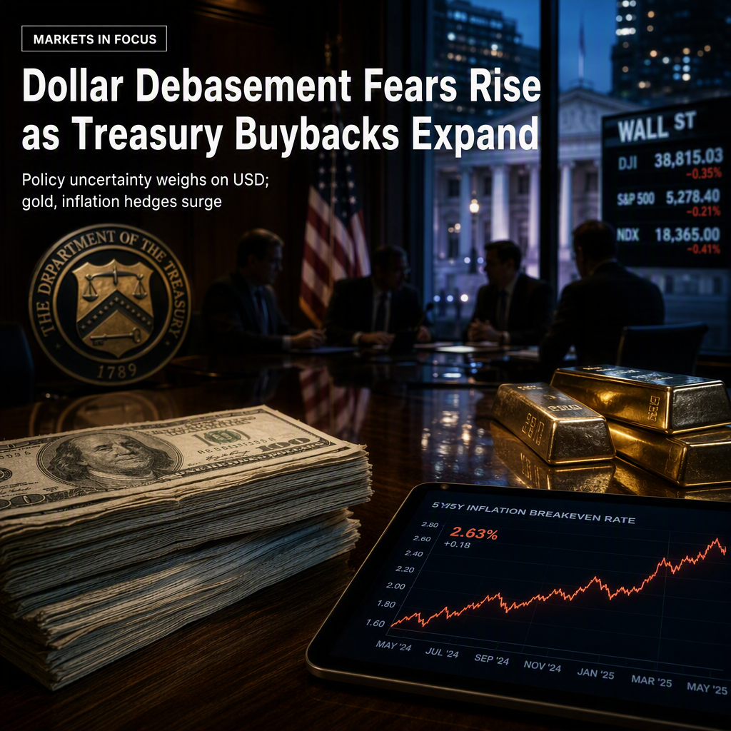 US Treasury Buyback Expansion Sparks Dollar Debasement Fears, Weighs on USD Outlook