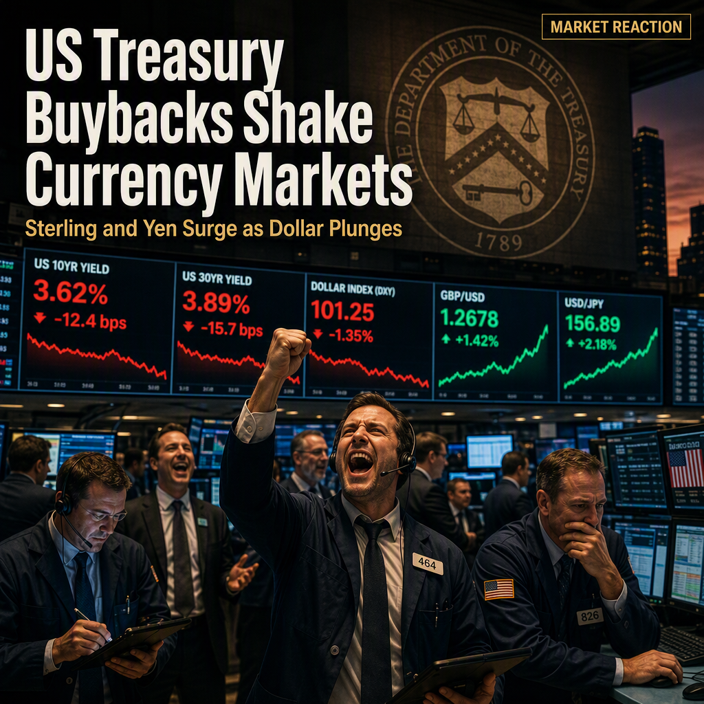 US Treasury Bond Buybacks Trigger Sharp Moves in GBP/USD and USD/JPY, Boosting Sterling and Yen