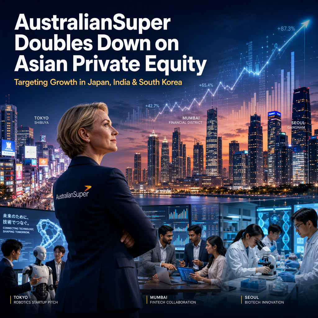 AustralianSuper to More Than Double Private Equity Investment in Asia, Targeting Japan, India, and South Korea