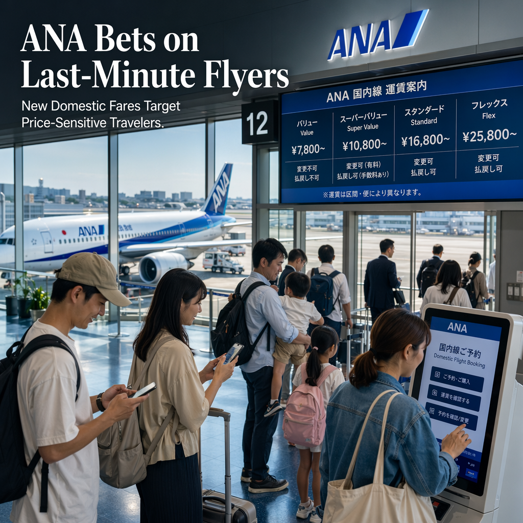 ANA Revamps Domestic Fare System to Attract Price-Sensitive Travelers Amid Sluggish Business Demand