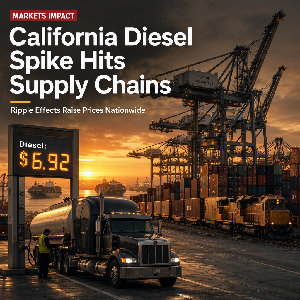 California Diesel Prices Surge Amid Iran War, Impacting U.S. Supply Chain Costs