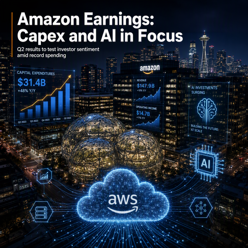 Amazon Set to Announce Q2 Earnings Amid Surging Capex and AI Investment Focus