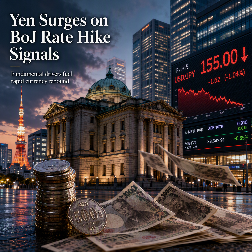 Japanese Yen Strengthens Sharply on BoJ Rate Hike Expectations and Fundamental Drivers
