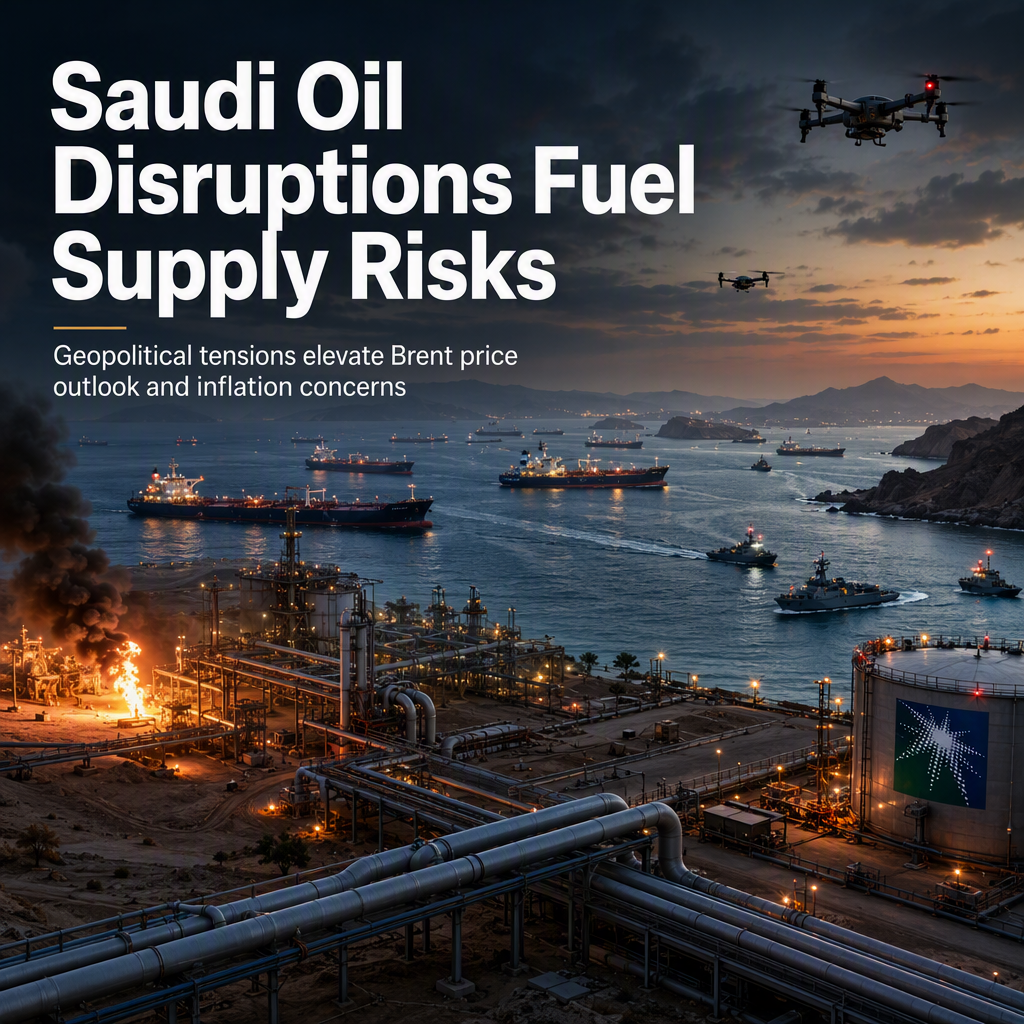 Geopolitical Tensions Disrupt Saudi Oil Exports, Elevating Supply Risks and Brent Price Outlook