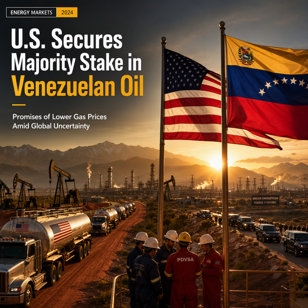 Trump Announces U.S. Gains Majority Stake in Venezuelan Oil Deal, Promises Lower Gas Prices