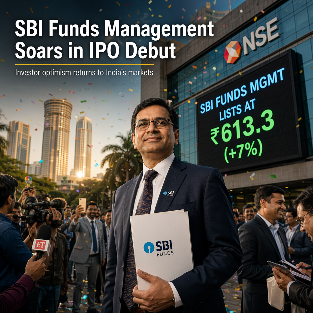 SBI Funds Management Surges 7% in Strong Public Debut, Signaling Renewed IPO Optimism in India