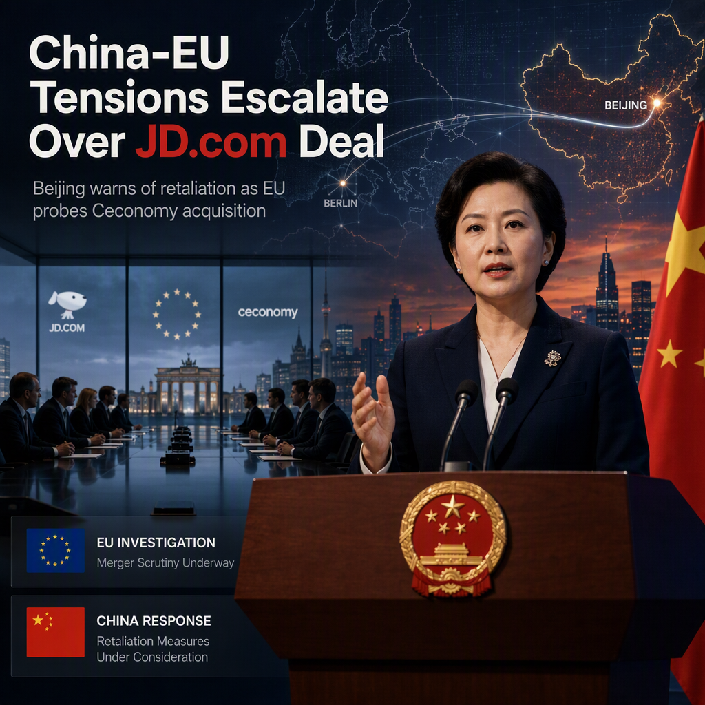China Warns of Retaliation Over EU Probe Into JD.com’s Ceconomy Acquisition