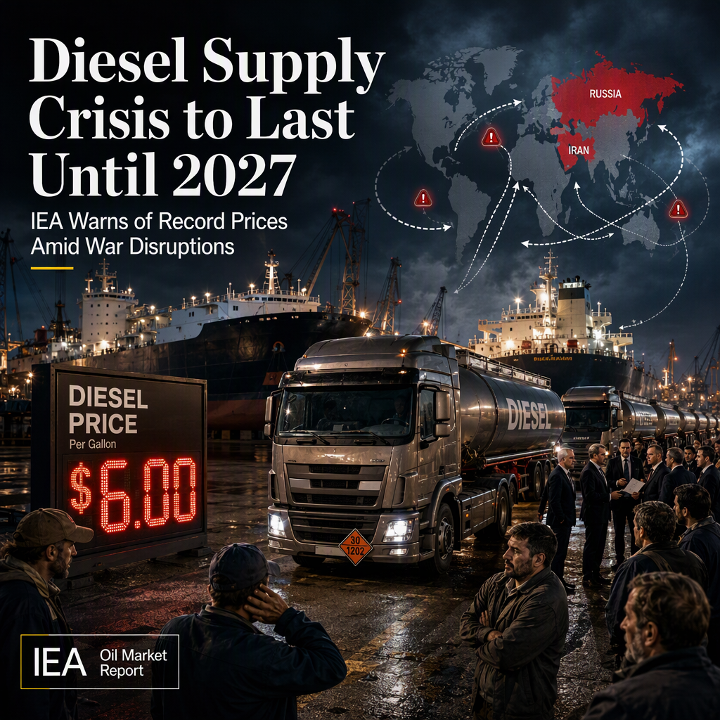 IEA Warns Diesel Market Tightness to Persist Until 2027 Amid Iran War Disruptions