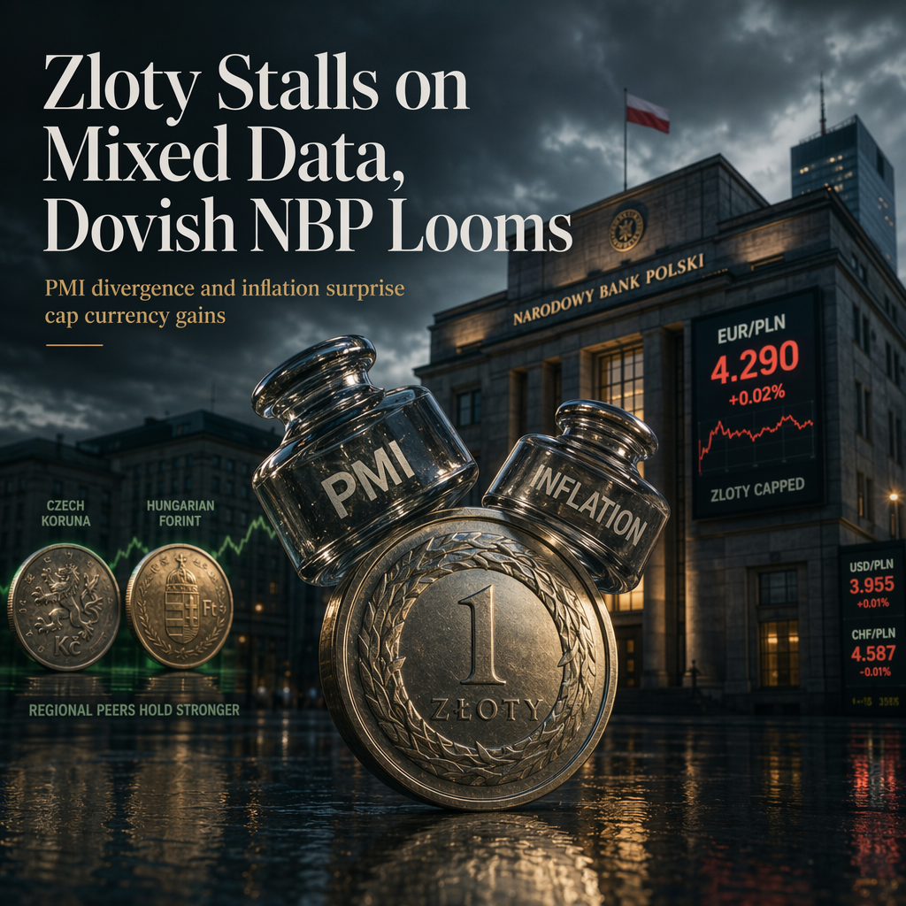 Mixed PMI and Inflation Data Keep Polish Zloty Capped Amid Dovish NBP Outlook