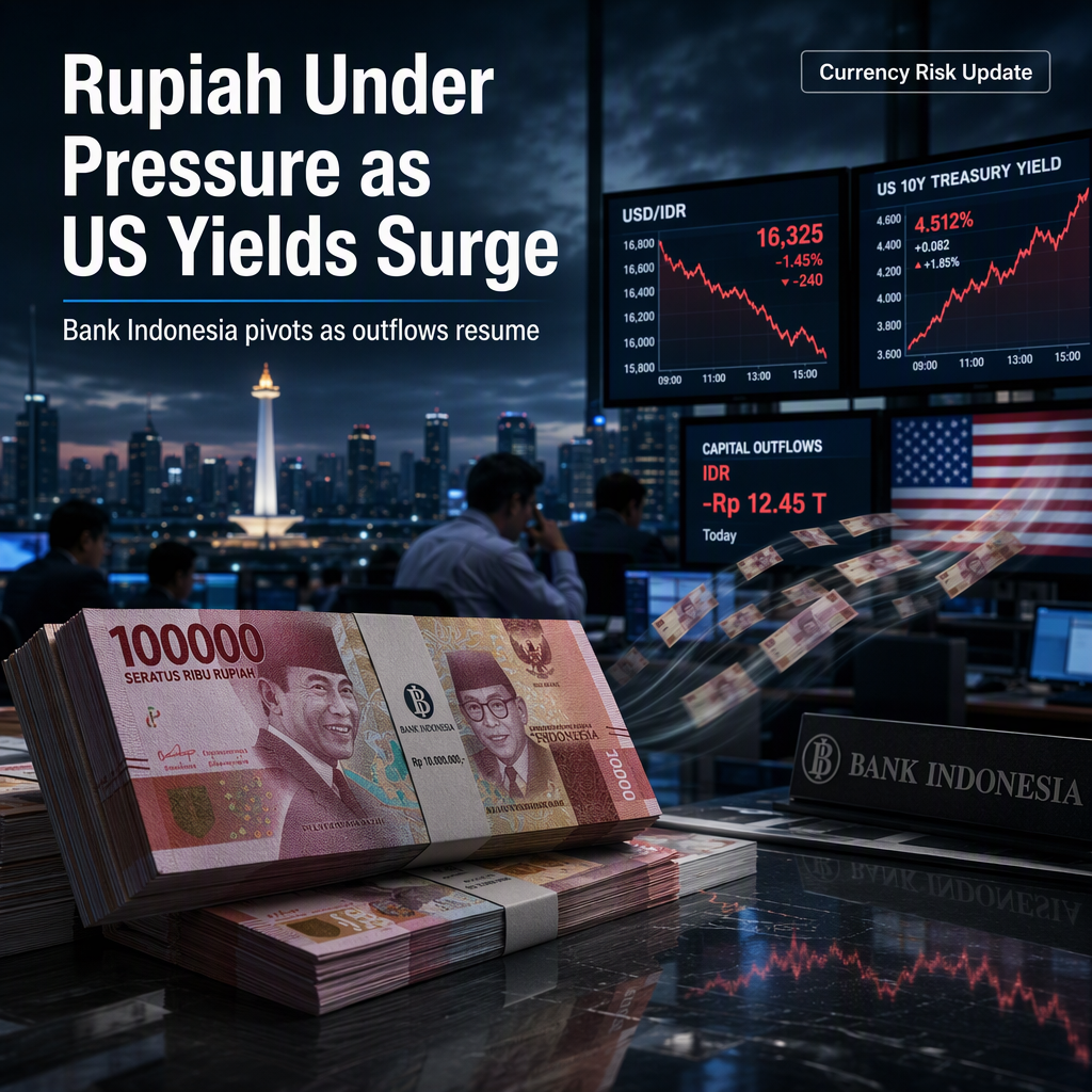 Indonesian Rupiah Faces Renewed Pressure as US Yields Rise and Outflows Resume