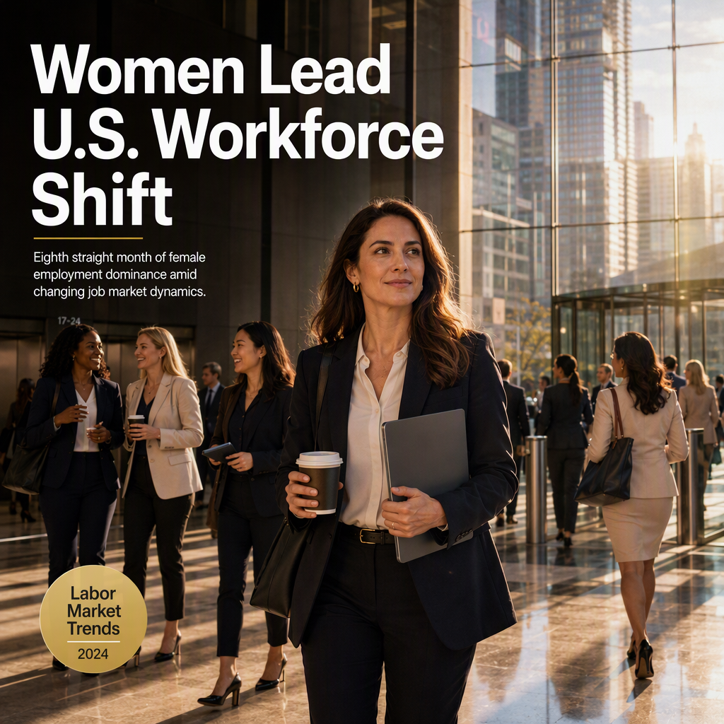 Women Outnumber Men in U.S. Workforce for Eighth Consecutive Month Amid Shifting Job Market Dynamics