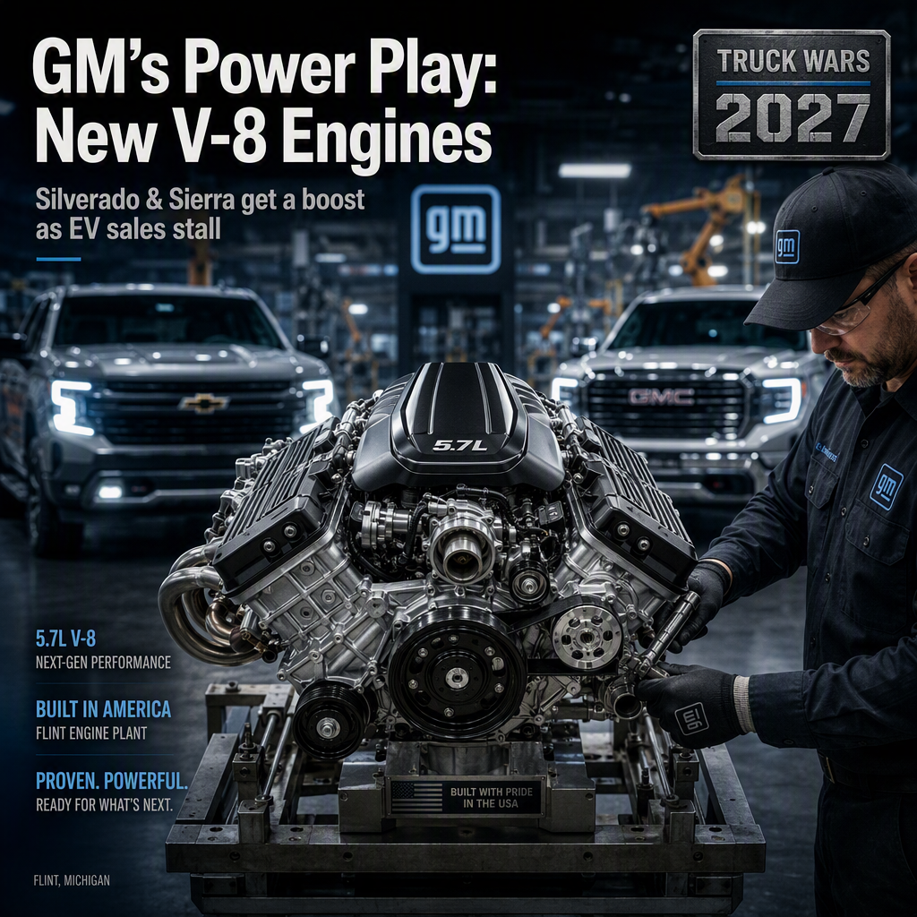 GM Unveils New V-8 Engines for 2027 Silverado and Sierra Amid Sluggish EV Sales