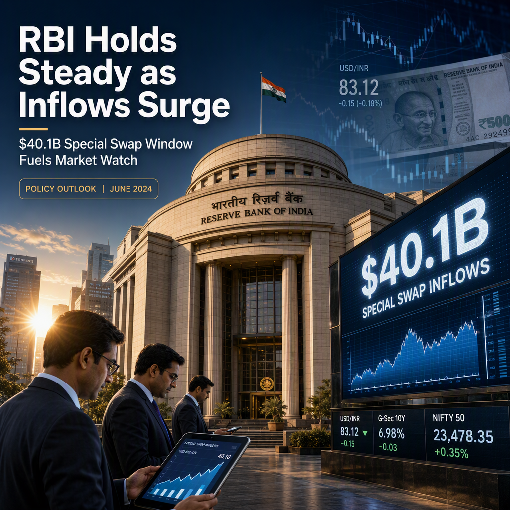 RBI Expected to Hold Rates Steady as Special Swap Inflows Reach $40.1 Billion