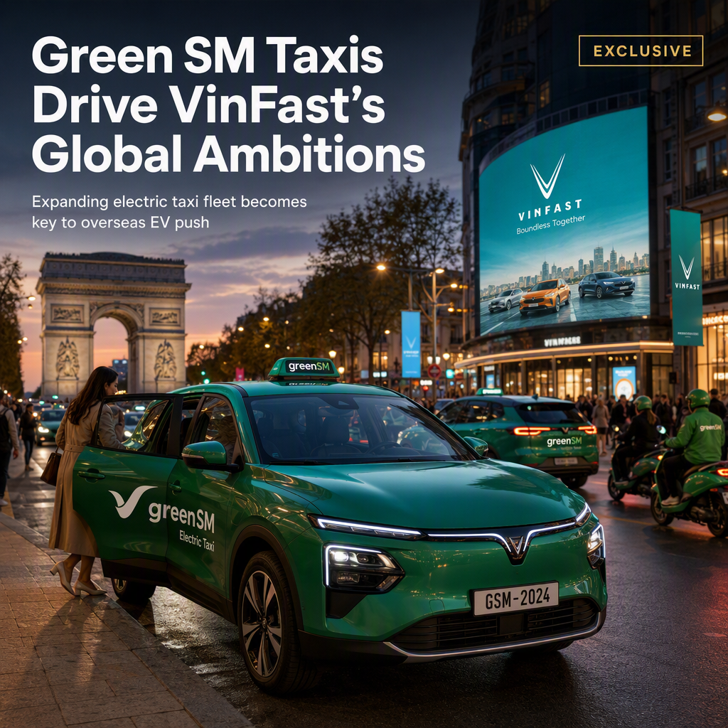 Vingroup Expands Green SM EV Taxi Service to Boost VinFast's Global Sales Ambitions