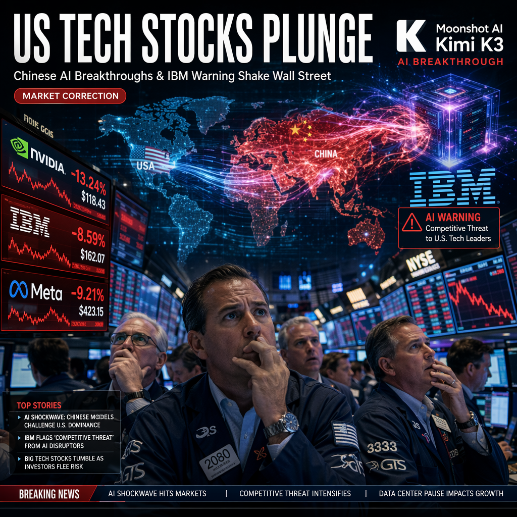 US Tech Stocks Slide Amid Chinese AI Advances and IBM's AI Warning