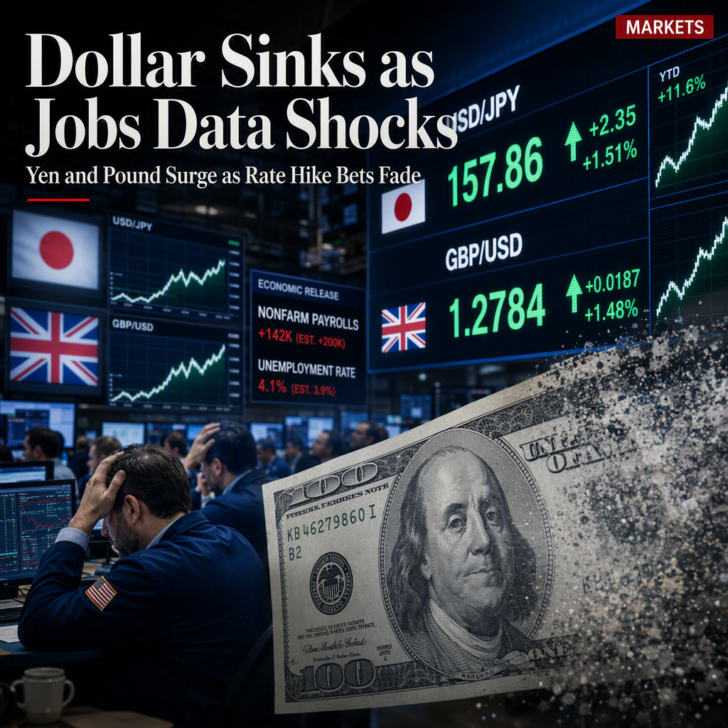 US Dollar Weakens as Disappointing Nonfarm Payrolls Trigger Yen and Pound Rallies
