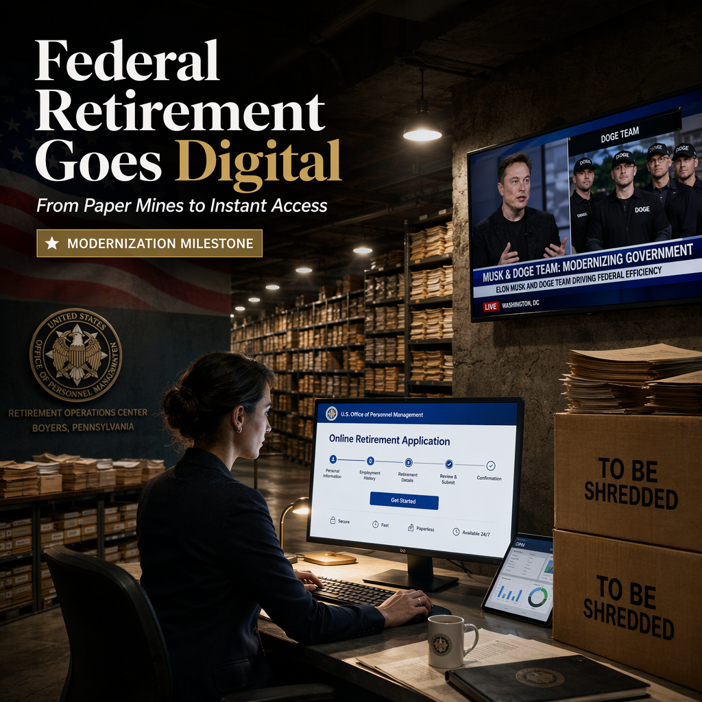 Federal Retirement System Goes Digital After Decades, Spurred by Musk and DOGE Team