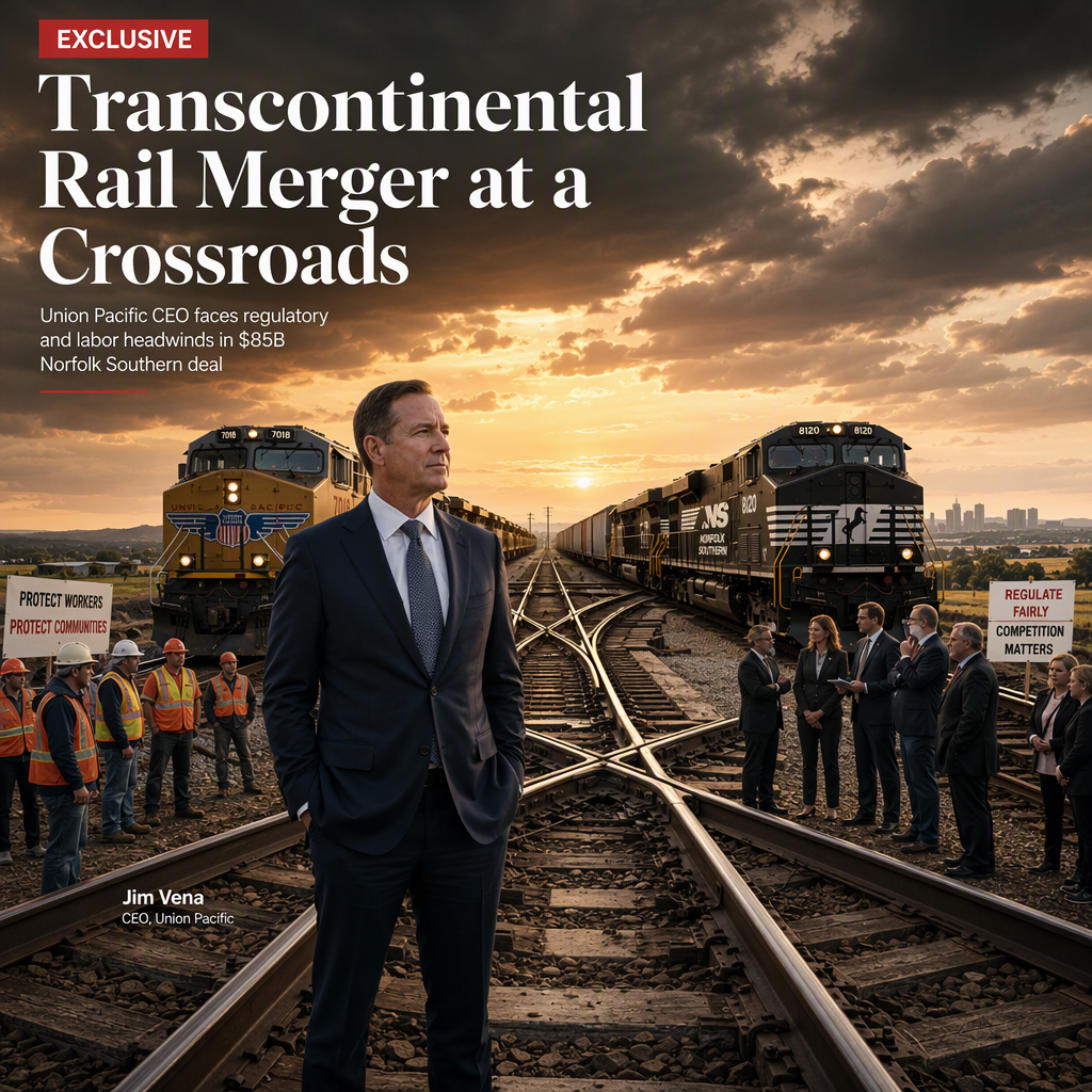 Union Pacific CEO Defends $85B Norfolk Southern Merger Amid Regulatory and Labor Pushback
