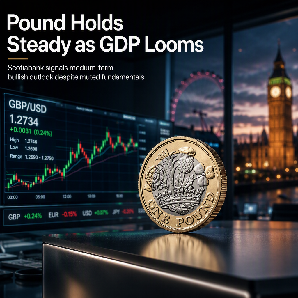 British Pound Holds Firm in Tight Range Ahead of Q2 GDP Release, Scotiabank Maintains Bullish Outlook