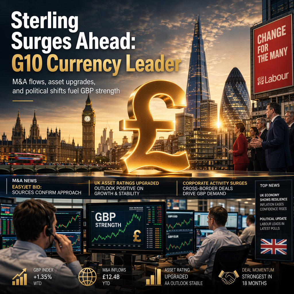Sterling Emerges as Top G10 Performer Amid M&A Flows and Upgraded UK Asset Ratings