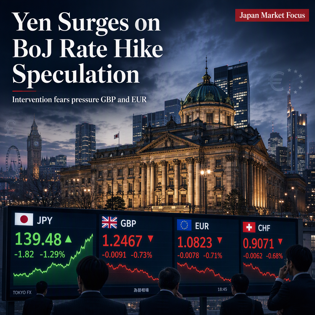 Japanese Yen Strengthens Amid Intervention Fears and BoJ Rate Hike Speculation, Pressuring GBP and EUR