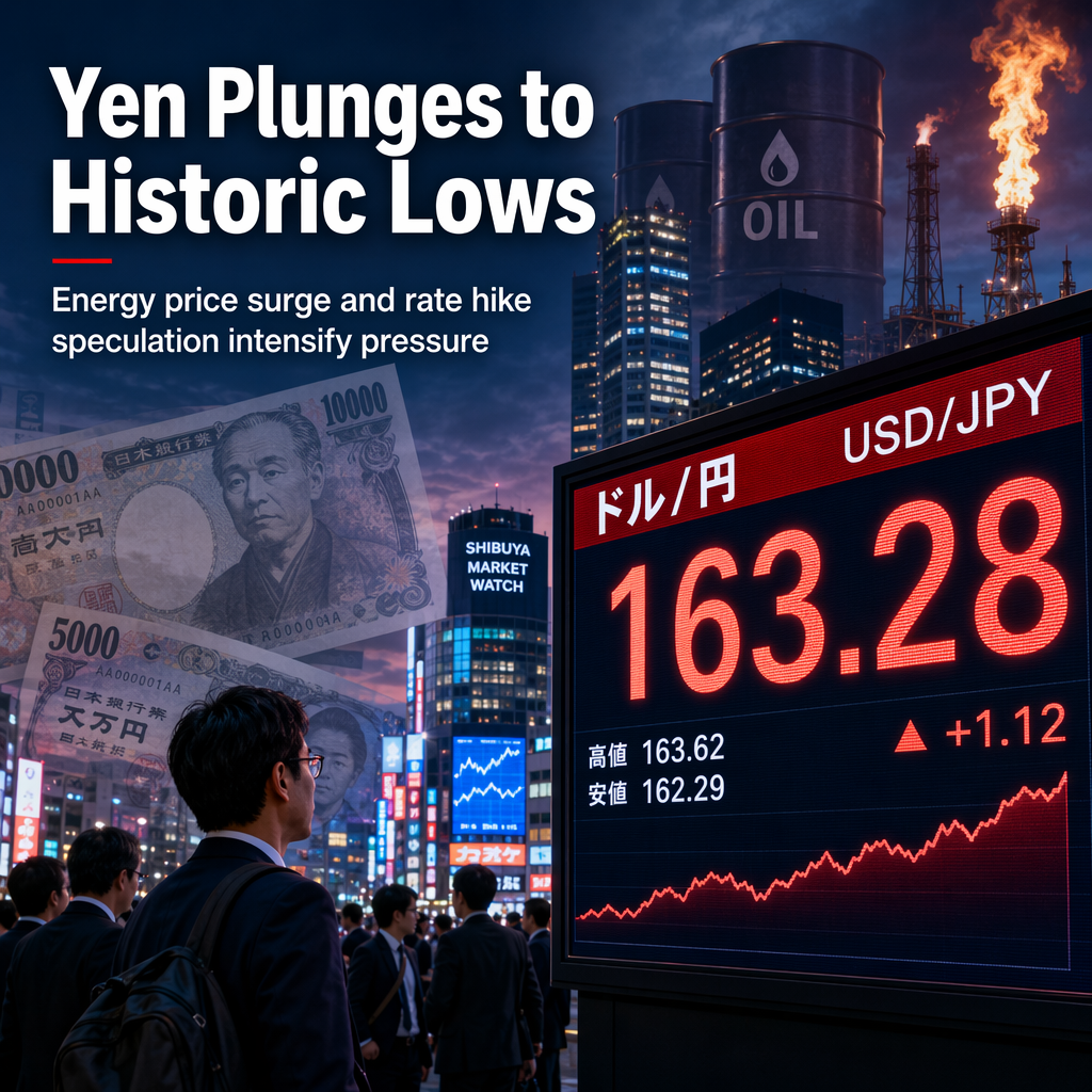 Japanese Yen Hits Historic Lows Amid Energy Price Surge and Rate Hike Speculation