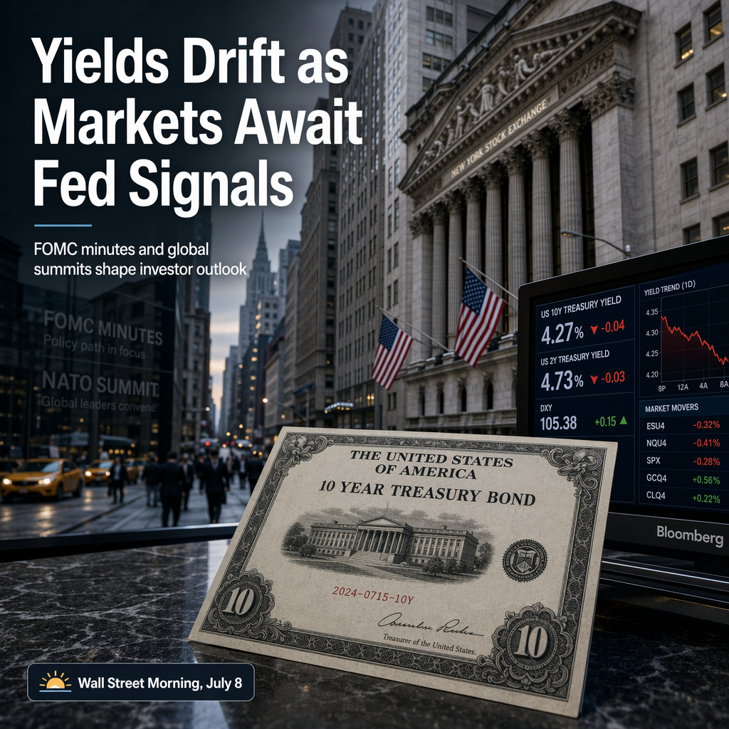 U.S. Treasury Yields Dip as Investors Await FOMC Minutes and Key Economic Data