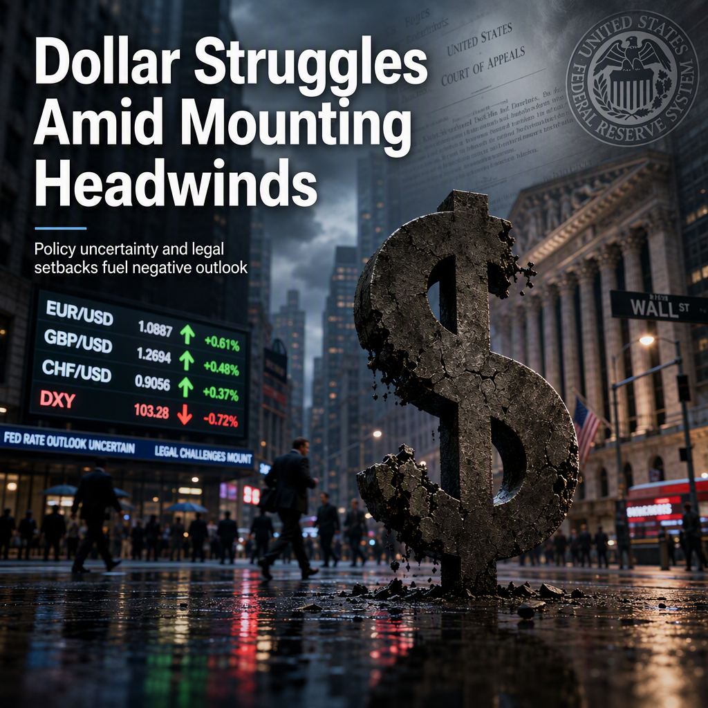 US Dollar Index Faces Mounting Headwinds Amid Policy Uncertainty and Diminished Fed Hike Expectations