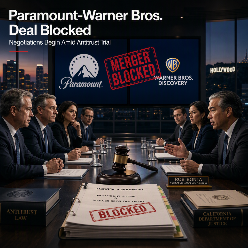Paramount and California AG to Discuss Potential Settlement in Blocked $110B Warner Bros. Discovery Merger