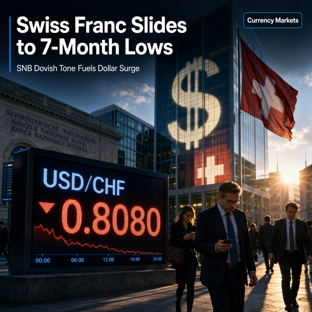 Swiss Franc Weakens Sharply as SNB Maintains Dovish Stance, USD/CHF Hits Seven-Month Highs