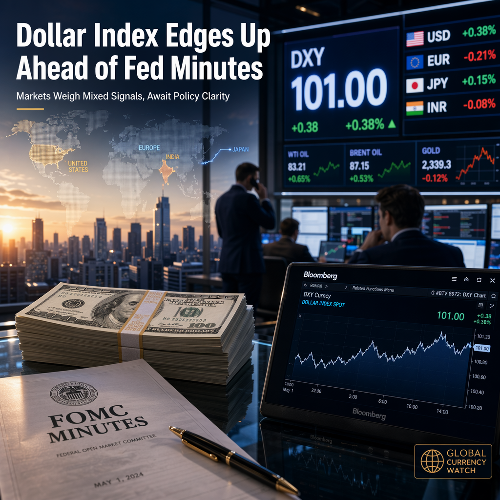 US Dollar Index Rises Toward 101.00 as Markets Await Fed Minutes and Weigh Mixed Economic Signals