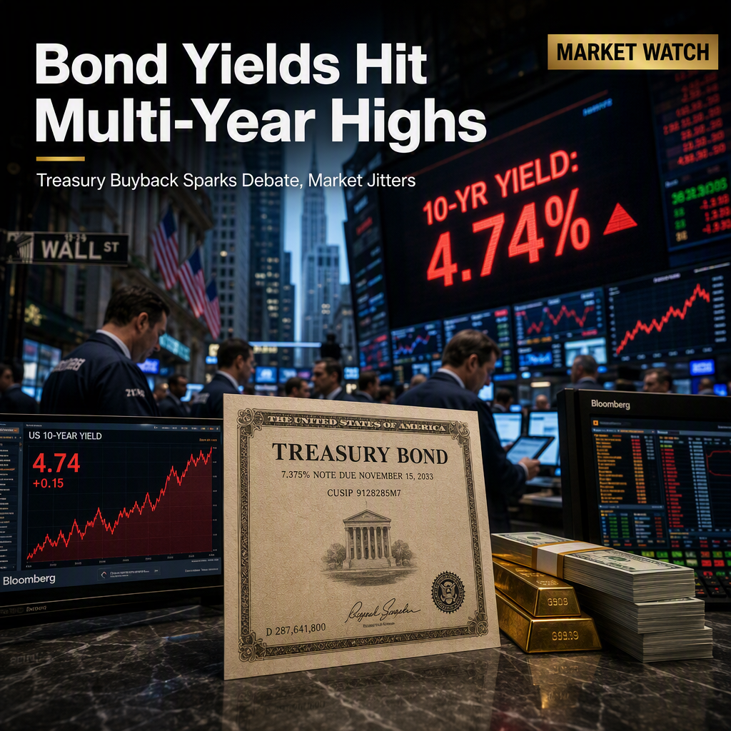 Bond Yields Surge to Multi-Year Highs Amid Treasury Buyback Move and Market Jitters