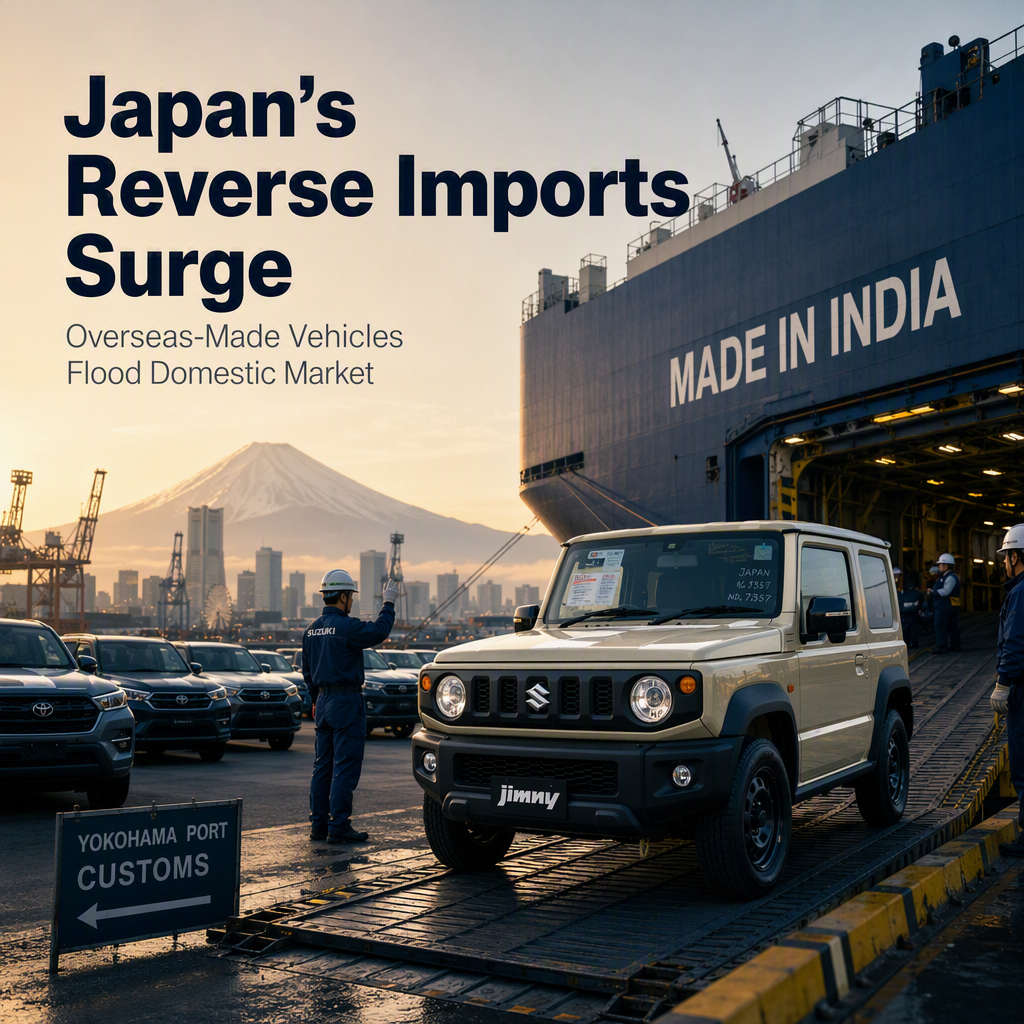 Japanese Carmakers Set Record for 'Reverse Imports' by Leveraging Overseas Production