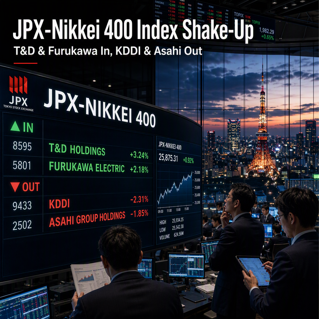 T&D Holdings and Furukawa Electric to Join JPX-Nikkei 400 in Annual Index Reshuffle