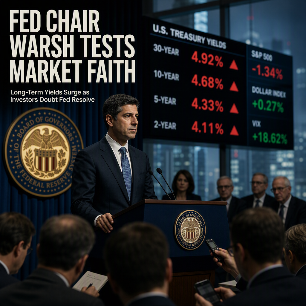 Fed Chair Warsh Faces Market Skepticism After Holding Rates Steady; Long-Term Yields Surge